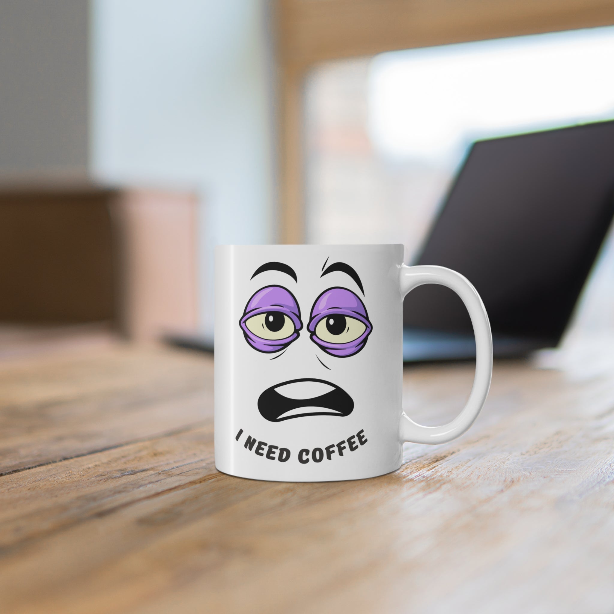 I Need Coffee Mug, I Need Coffee Cup for Coffee Lovers, Humorous Gift for Friends, Perfect for Office or Home